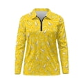 thumbnail image 2 of Uorisanigo Banana Pattern Women's Golf Shirt Size 2XL Casual Breathable Hiking Running Workout Tops Relaxed Long Sleeve Quarter Zip Pullover for Women, 2 of 7