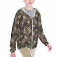 thumbnail image 2 of Cauagu Camouflage maple Print Sun Protection Jacket for Teen,Full-Zipper Long Sleeve Sun Shirts with Pockets UV Hoodie Shirts Outdoor Athletic Jacket-Medium, 2 of 7