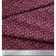 thumbnail image 2 of Soimoi Purple Modal Satin Fabric Oaknut Fruits Decor Fabric Printed Yard 42 Inch Wide, 2 of 3