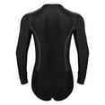 thumbnail image 6 of Kaerm Men's Sparkling Rhinestones Dance Shirt Long Sleeve Leotards Salsa Rumba Latin Dance Bodysuit Black L, 6 of 7