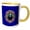 Yellow/White, variant on 3drose, Black Bear with Magnolia Wreath Louisiana State Tattoo Art, 11oz Two-tone Black Mug