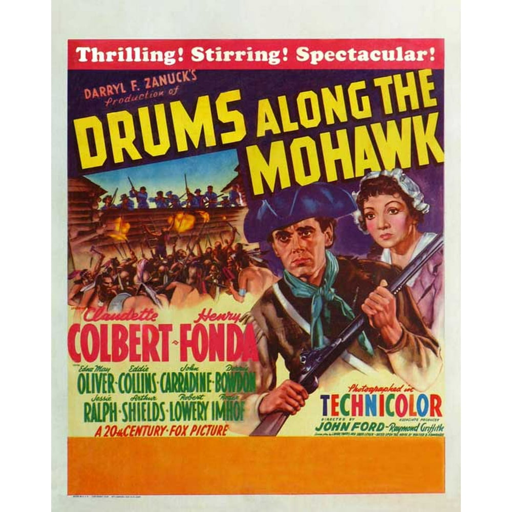 Drums Along the Mohawk movie POSTER (Style B) (27" x 40") (1939