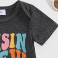 thumbnail image 4 of KPOPLK Newborn Toddler Baby Girl One Piece Outfit Bubble Romper Infant Shirt Matching Outfits Clothes Black Size 12-18 Months, 4 of 7