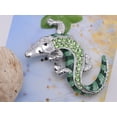 thumbnail image 2 of Green y Tone Crawling Alligator Crocodile Reptile Body Brooch Pin, 2 of 5