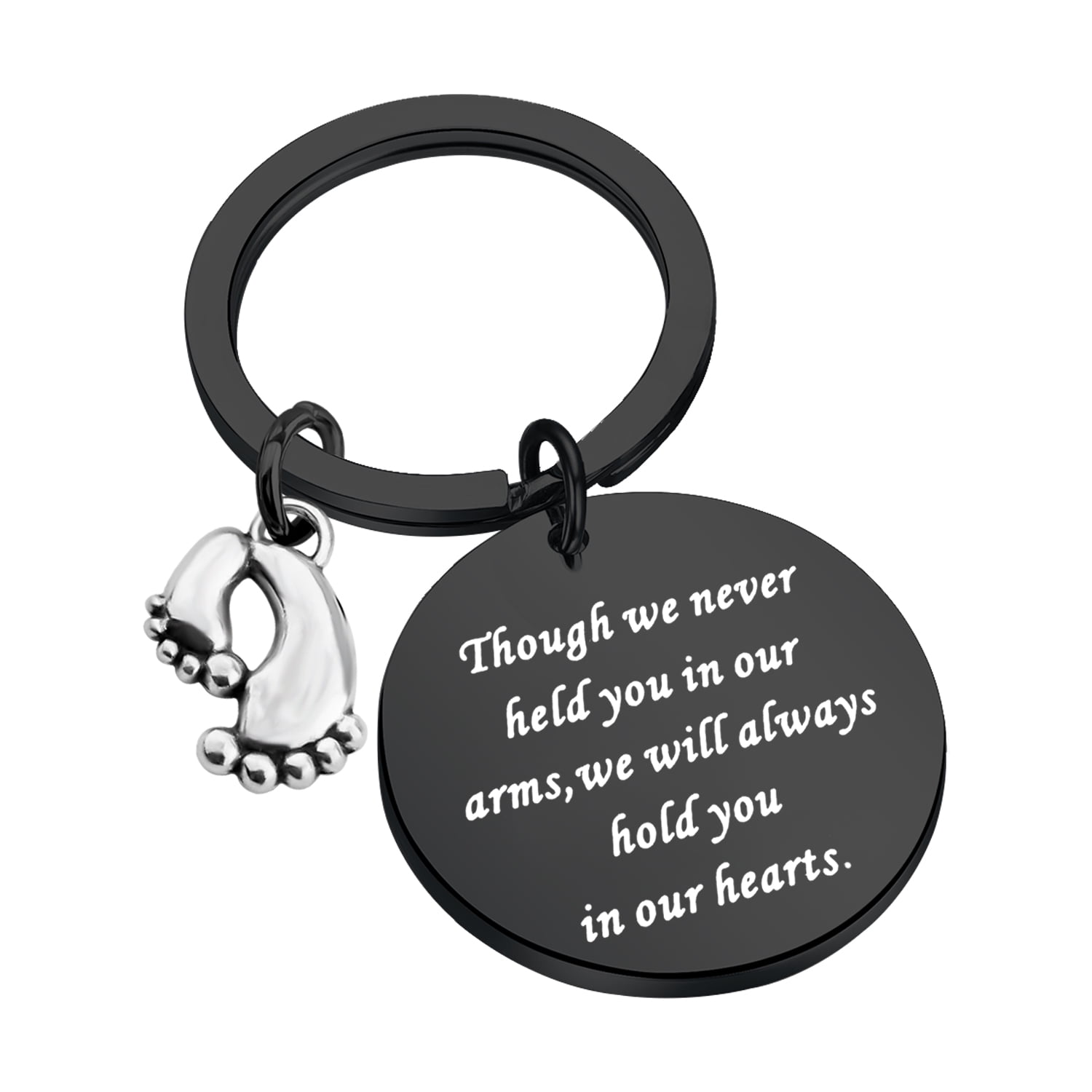 Memorial Keychain - 'Those We Love Don't Go Away' Sympathy Gift For Loss Of Loved One