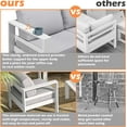 thumbnail image 4 of Tolead Outdoor Aluminum Patio Furniture Set with 5" Cushion & Wide Armrest & Backrest, Balcony, Garden, White, 4 of 7