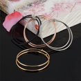 thumbnail image 5 of 1 par de pendientes de aro grandes con forma de círculo, Clip de resorte falso en la nariz, aro para labio, anillo helicoidal, aro, accesorios para oreja de mentira, 5 of 5