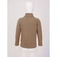thumbnail image 4 of TiaoBug Kids Boys Girls Solid Color Turtleneck T-Shirt Mock Neck Long Sleeve Pullover Thermal Underwear Tops Coffee 2-3, 4 of 7