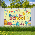 thumbnail image 6 of Colorful Back to School Themed Banner with School Supplies Elements Party Decoration Backdrop for Classroom Decorations School Events Photography Props, 6 of 7