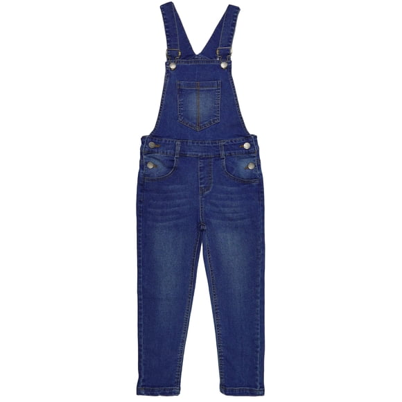 Overol Vaquero Para Niño Grande, con Banda Elástica en el Interior, Suave y Elástico, Para Trabajo,KIDSCOOL SPACE, Azul, 8-9 Años