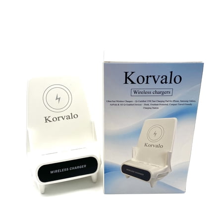 Korvalo Wireless chargers White Color 15W Fast Charging Type-C Interface Universal Non Scalding Wireless Chargers For Convenient Use