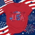 thumbnail image 4 of 4Th of July Shirts Women Summer Tops for Womens 2026 Short Sleeve Patriotic Tops Crew Neck Casual American Flag Shirt, 4 of 7