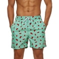 thumbnail image 1 of Pantalones cortos de tablero con estampado de flamenco para hombre, bañador de moda, pantalones deportivos, bañador para niño Fivean unisex, 1 of 2