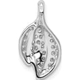 thumbnail image 4 of Sterling Silver Rhodium-Plated Cz Leaf Slide Made In Thailand qp5293, 4 of 6