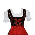 thumbnail image 5 of Edelweiss Creek 3 Piece Short German Oktoberfest Dirndl Dresses for Women - Black and Red, 5 of 9