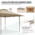thumbnail image 4 of EAGLE PEAK 13 x 13 ft Straight Leg Pop-up Canopy w/ Easy Peak One Person Setup w/ Auto Extending Eaves (169 sqft of Shade), 4 of 9