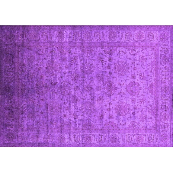 Ahgly Company Indoor Rectangle Oriental Purple Industrial Area Rugs, 2' x 3'