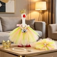thumbnail image 5 of Gumesh Rainbow Porch Goose Outfit Goose Outfit Lawn Geese Costume Clothes Pearl Tie Fits 23" Cement Geese Statue for Pride Month Outdoor Garden Yard Patio Art Decor, 5 of 7