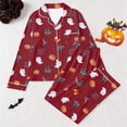 thumbnail image 2 of RMGVDSD Women's Pajama Sets Cute Print Halloween Pajamas Soft Sleepwear Long Sleeve Button Down Loungewear Ladies Soft Comfy Pajama, 2 of 3
