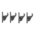 thumbnail image 7 of Danya B 4 Piece Dark Brown Cast Iron Dog Tail Wagging Wall Sculpture Utility Hook Set, 7 of 7