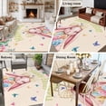 thumbnail image 6 of Easter Rabbits Area Rugs Collection 5'x7', Cute Bunny Eggs Butterflies Floral Leaf Beige Non Slip Indoor Rectangle Throw Runner Rug Floor Mat Carpet for Living Room Dining Table Bedroom Nursery, 6 of 9