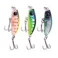 thumbnail image 2 of Señuelos de pesca Crankbaits Aparejos de pesca con anzuelo Cebos artificiales Cebos duros 3 piezas de color aleatorio, 2 of 9