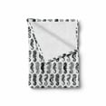 thumbnail image 2 of Seahorse Soft Flannel Fleece Throw Blanket, Repeating Pattern Tribal Style Abstract Seahorse Design in Various Forms, Cozy Plush for Indoor and Outdoor Use, 50" x 60", Black and White, by Ambesonne, 2 of 6