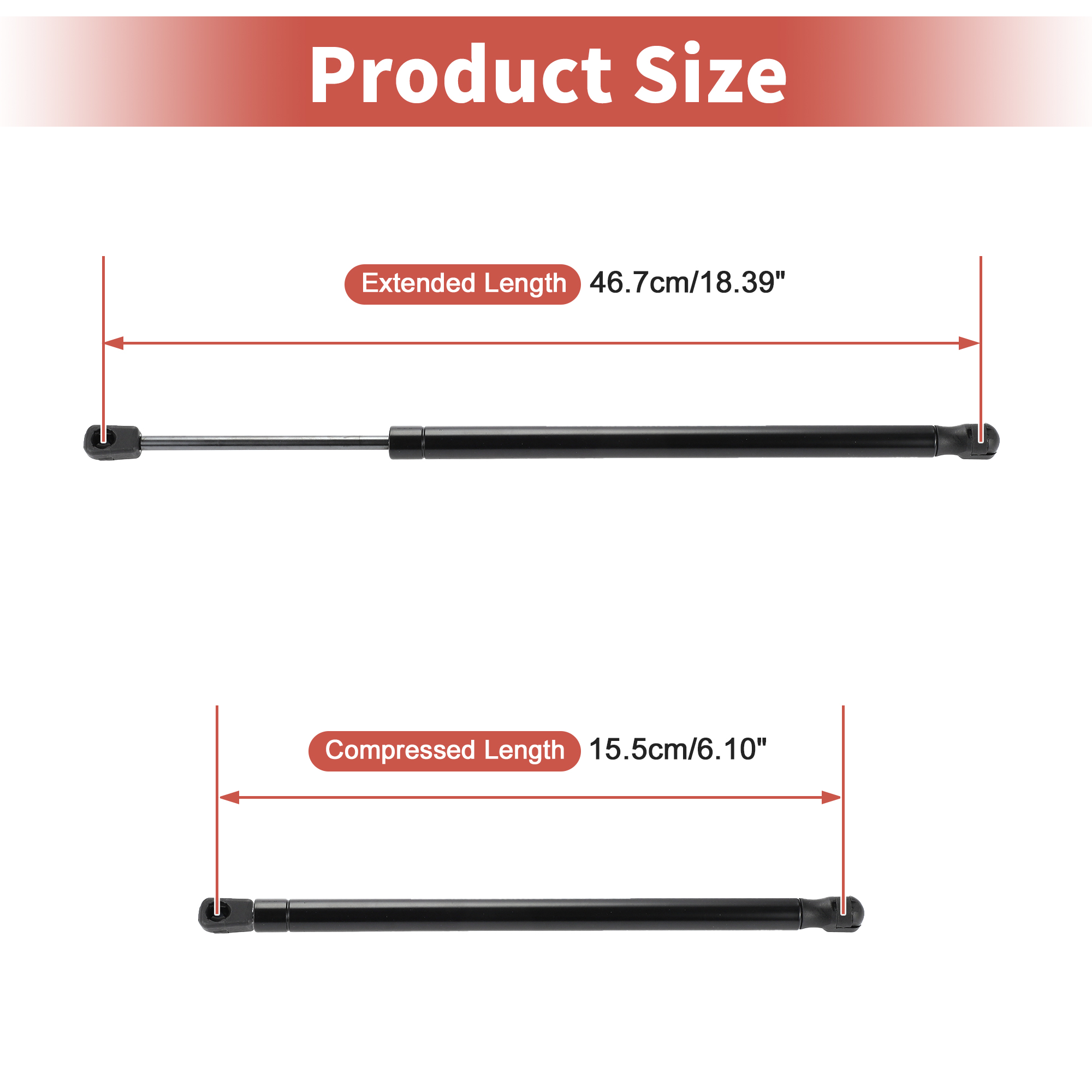 Unique Bargains 2Pcs Rear Hatch Lift Supports Gas Struts for Ford Focus 2003-2007