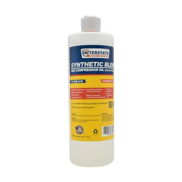 Interstate Pneumatics YL30S-016 16 Oz Synthetic Compressor Oil - Flip Top Cap Bottle