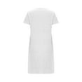 thumbnail image 7 of Elvqul Womens Nightgowns Sleepwear Nightshirts Womens Pajamas Dress Short Sleeve White Pull on Nightgowns, 7 of 7