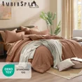 thumbnail image 4 of Amberspace Cationic Dyeing 7-piece Bed in a Bag Comforter Set with Sheets,Autumn Leaf,Queen, 4 of 6