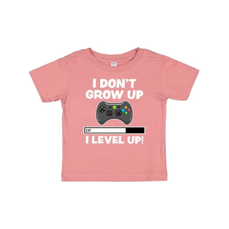 

Inktastic I Dont Grow Up I Level Up with Game Controller Black Gift Baby Boy or Baby Girl T-Shirt