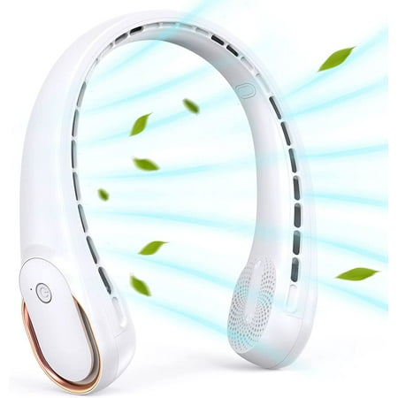 

Portable Neck Fan Electric Personal Cooling Fan Hands Free Bladeless Fan with 3 Wind Speed 4000 mAh Rechargeable Battery Headphone Design Larger Air Outlet and Wind for Indoor Outdoor