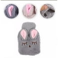 thumbnail image 5 of Hot Water Bottle Explosion Proof Prevent Scald Detachable Rabbit Pattern Plush Cover Hot Water Bag Grey, 5 of 5