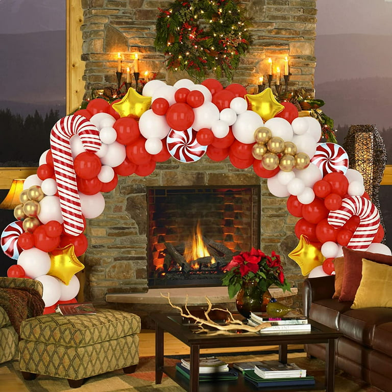 Corashan Room Decor,Christmas Balloons Garland Arch Kit Christmas Tree  Balloons for Christmas Party Decorations,Home Decor 