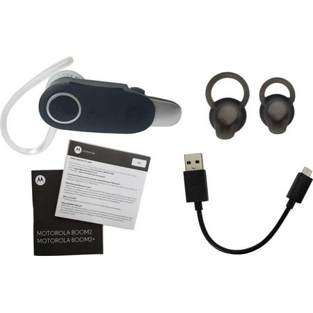 Motorola Boom 2 MH003 Bluetooth Wireless Headset Dual-Mic Google Siri Multipoint Boom Flip