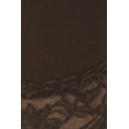 thumbnail image 4 of Sakkas Cotton Blend Lace Trim Stretch Capri Leggings - Made in USA - Brown - Medium, 4 of 5