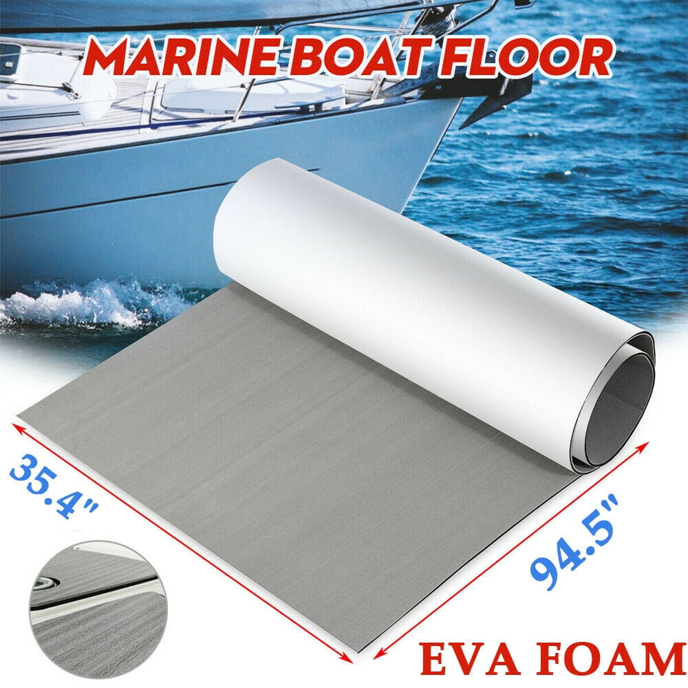 Light Gray EVA Paddleboarding Boat Flooring Foam Non-slip Decking Mat 240x45cm 