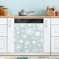 thumbnail image 5 of Coolnut Green Christmas Snowflakes Dishwasher Magnet Cover,Reusable Fridge Panel Decal with Magnetic Stickers for Kitchen Appliance Home Decor, 23"x 26", 5 of 6