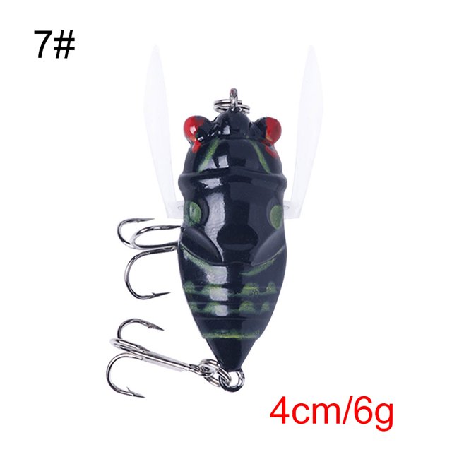 Señuelos de pesca falsos de cigarra biónica Topwater 4cm 6g aparejos de cebo de insectos artificiales Tmvgtek Para estrenar