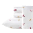 thumbnail image 2 of Poppy & Fritz Percale Collection Sheet Set-100% Cotton, Crisp & Cool, Lightweight & Moisture-Wicking Bedding, Queen, Miss Llama, 2 of 4