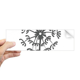 thumbnail image 1 of La silueta de flor diente de Leon planta Rectángulo Parachoques Pegatina Cuaderno Ventana Calcomanía, 1 of 1
