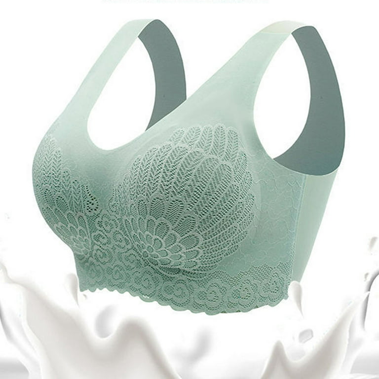 QOXOLYZ Womens Bra Combo Pack Padded Bras for Women Combo Half Cup Padded  Bra for Women and Girls ComboCotton Fabric Bras, Blue, Green, and Pink