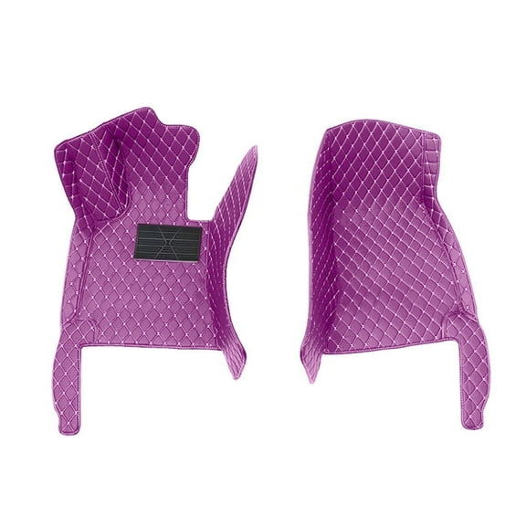 Maidao Car Floor Mats for Kia forte 2018-Present PU Leather Auto Liners All Weather Anti-Slip Automotive Floor Mats Purple 2pc