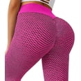 thumbnail image 5 of Women Booty Yoga Pants High Waisted Ruched Butt Lift Textured Leggings Anti Cellulite Workout Running Tights, 5 of 6