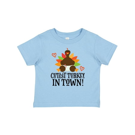 

Inktastic Thanksgiving Cutest Turkey in Town Gift Baby Boy or Baby Girl T-Shirt