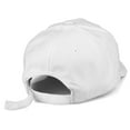 thumbnail image 4 of Daxton Premium Mid Profile Hat Semi Curved Visor White Cap Black Gold Gothic Embroidered, Number 2, 4 of 4