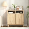 thumbnail image 6 of Fluted Sideboard Buffet Cabinet, 31" Kitchen Storage Cabinet with 2 Doors, Adjustable Shelves for Living Room, Hallway, Entryway, 6 of 12