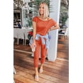 thumbnail image 2 of Conjunto Enterizo PRETTYGARDEN Mono con Hombros Descubiertos Naranja Rojo M, 2 of 5