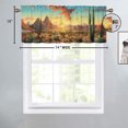 thumbnail image 4 of Boho Western Valance Rod Pocket Window Curtain for Kitchen Southwestern Mountain Cactus Floral Tropical Plant Window Valance for Bedroom Bathroom Living Room Dining Room 54 by 18 in, 1 Panel, 4 of 6